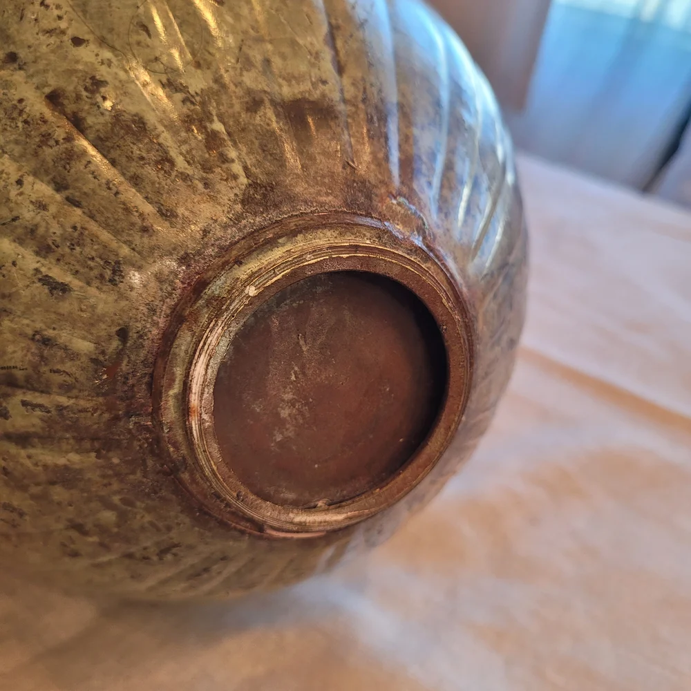 Restoration Hardware Ornate Brass Neoclassical Vase